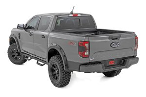 Ford Ranger Pocket Fender Flares - Rough Country - Simulated Riveted - Flat Black - '24-'25